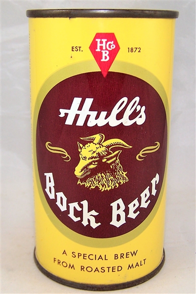 Hulls Bock Flat Top Beer Can