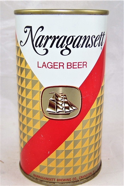 Narragansett Lager Flat Top Beer can