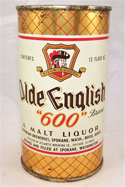 Olde English "600" Malt Liquor Flat Top Beer Can
