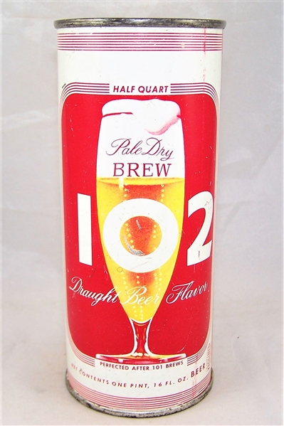 Brew 102 (Red Can) 16 Ounce Flat Top Beer Can