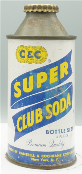 C&C Super Club Soda cone top 6-ounce