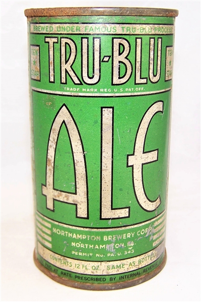  Tru-Blu Ale Enamel Opening Instruction Flat Top