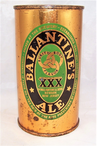  Ballantines Ale IRTP "Ballantine Brews" Flat Top Beer Can