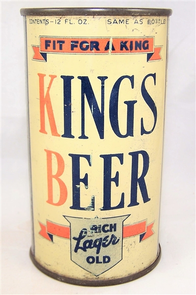  Kings Opening Instruction Flat Top Beer Can