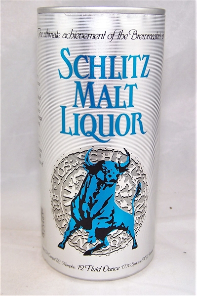  Schlitz Malt Liquor Foil Label Test Tab Top Can