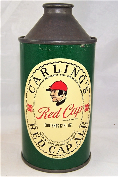  Carlings IRTP Red Cap Ale Cone Top Beer Can