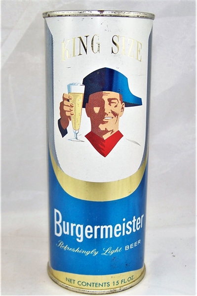  Burgermeister 15 Ounce Flat Top Beer Can