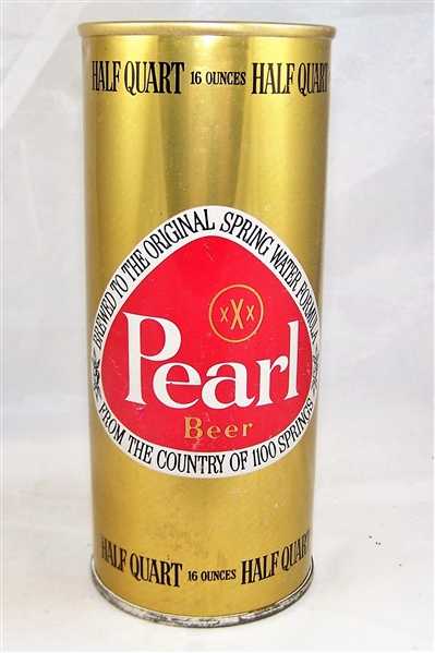  Pearl Metallic Gold 16 Ounce Tab Top Beer Can