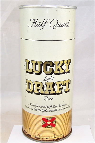  Lucky Light Draft 16 Ounce Tab Top Beer Can