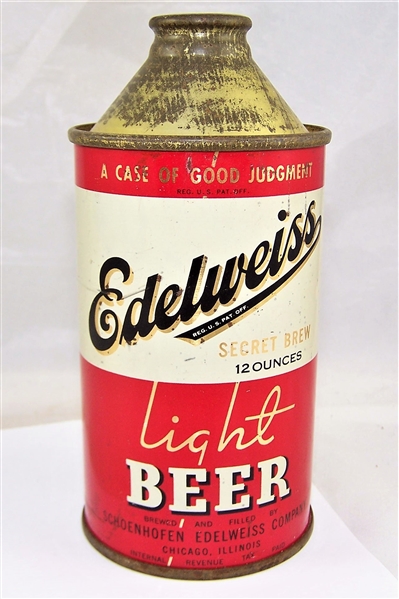  Edelweiss Secret Brew Cone Top Beer Can