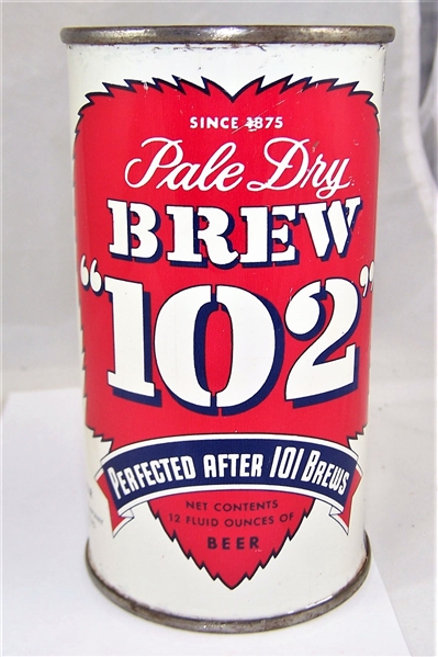  Brew 102 "Perfected after 101 Brews" Flat Top Beer Can