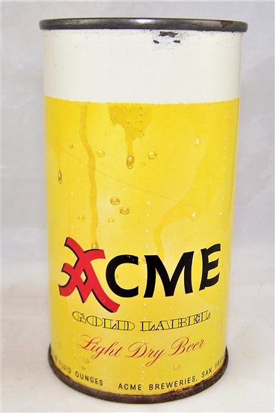  Acme Gold Label Flat Top Beer Can