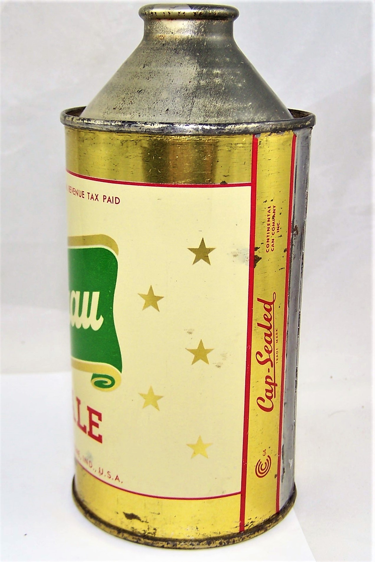 Lot Detail - Hoff-Brau Ale Cone Top Beer Can....Very Tough!