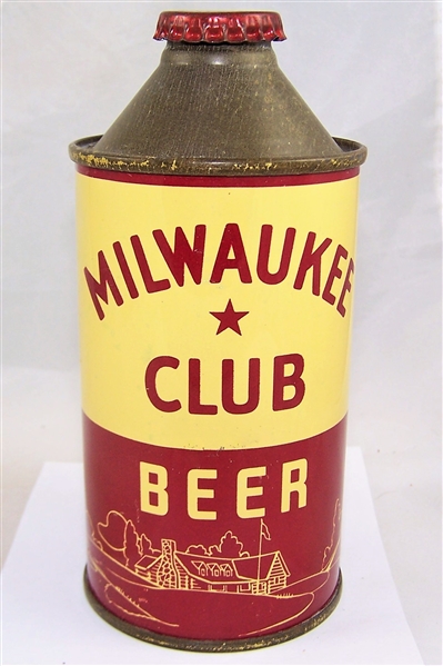  Milwaukee Club IRTP Cone Top Beer Can...Gorgeous!