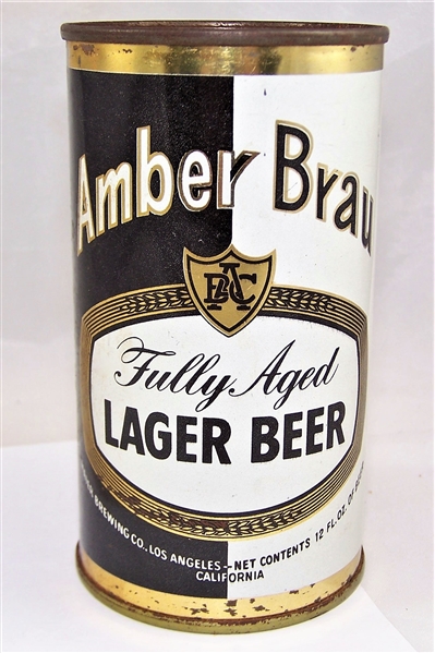  Amber Brau Lager Flat Top Beer Can