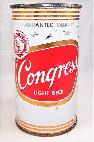  Congress Light Flat Top Beer Can