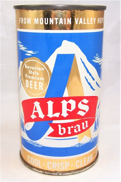  Alps Brau (Gold Trim) Flat Top Beer Can