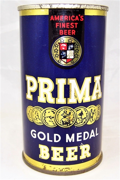  Prima Gold Medal Opening Instruction Flat Top Beer Can (Manhattan)