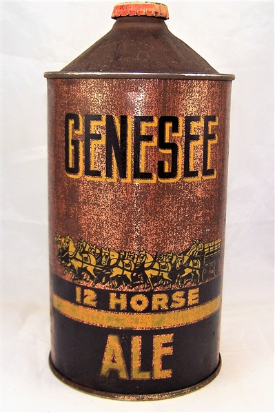  Genesee 12 Horse Ale Quart Cone Top Beer Can