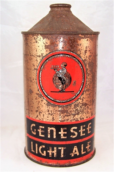  Genesee Light Ale Quart Cone Top Beer Can