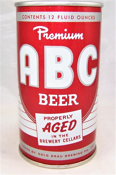  Impeccable ABC Enamel Fan Tab Chicago Beer Can