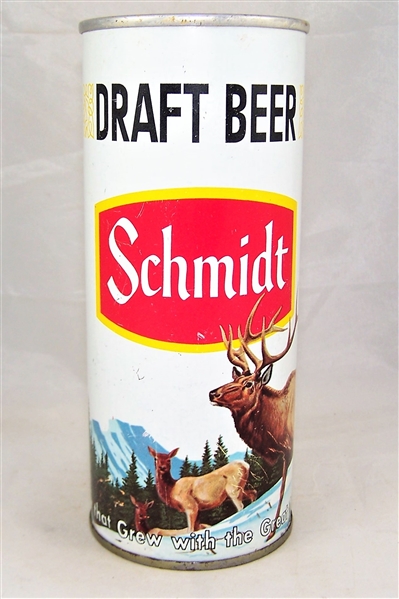  Schmidt Draft (Elk) 16 Ounce Tab Top Beer Can