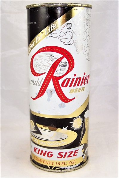  Rainier Jubilee 15 ounce King Size Flat Top Beer Can