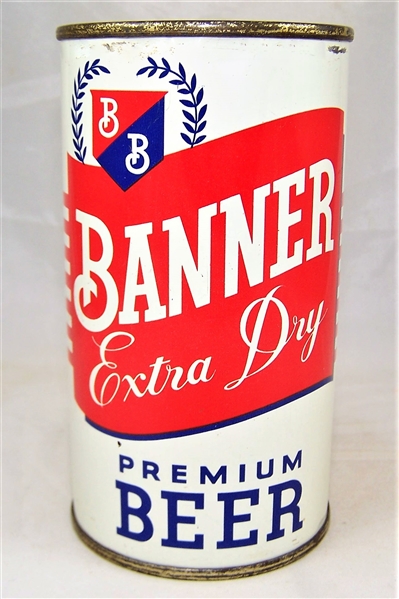  Banner (Norfolk VA) Extra Dry Flat Top Beer Can