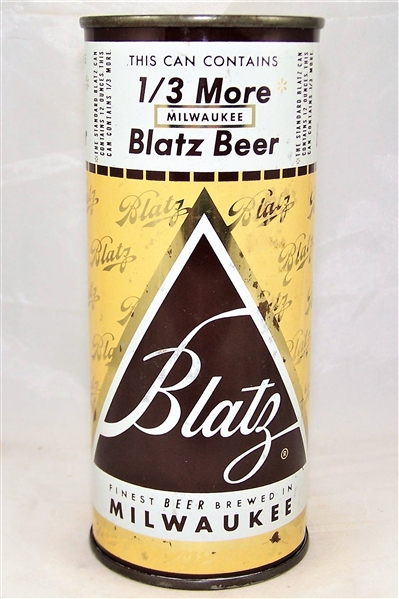  Blatz 1/3 More 16 Ounce Flat Top Beer Can