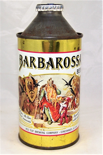  Barbarossa IRTP Cone Top Beer Can