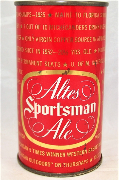  Altes Sportsman Ale Flat Top Beer can