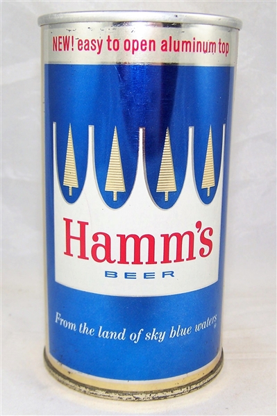  Hamms "New Easy To Open" Zip Top (Gold Trim)