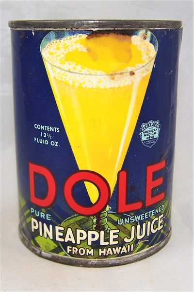  Dole Pineapple Flat Top Juice Can