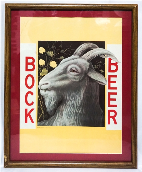  Nice Bock Beer goat sign - good condition.  