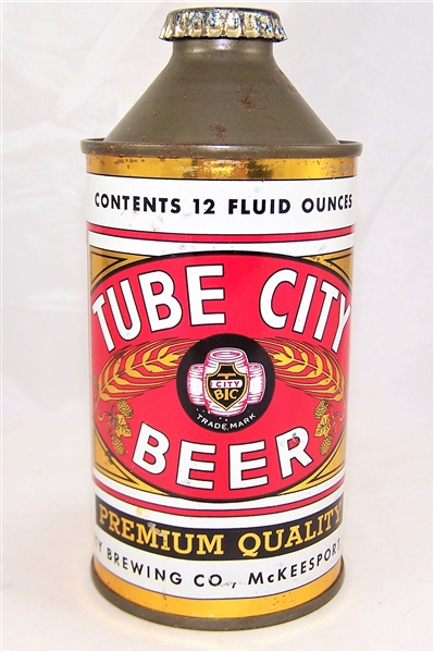  Tube City Premium Cone Top Beer Can