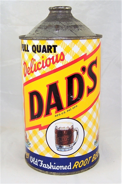  Dads Root Beer Quart Cone Top...WOW!