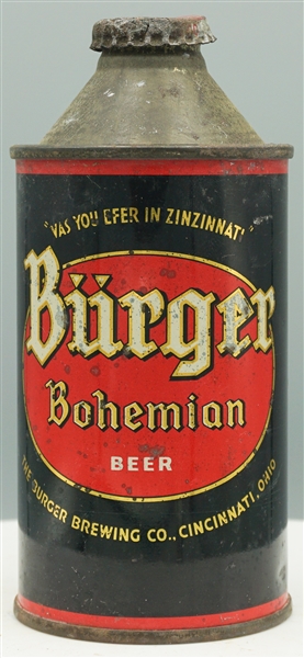 Burger Bohemian Beer cone top 