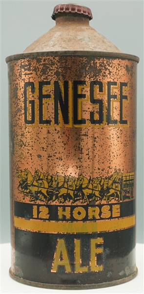 Genesee 12 Horse Ale quart cone top