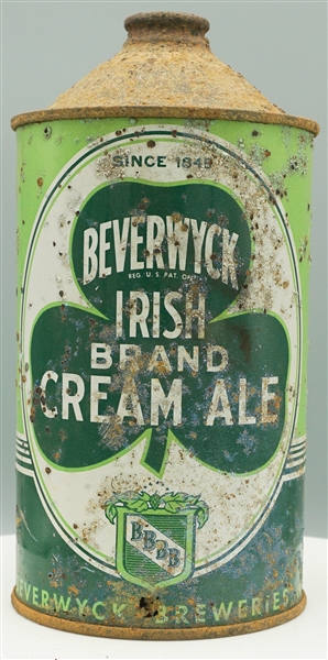 Beverwyck Irish Brand Cream Ale quart cone top 