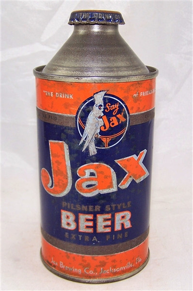  Jax (Parrot) IRTP Pilsener Style Cone Top Beer Can