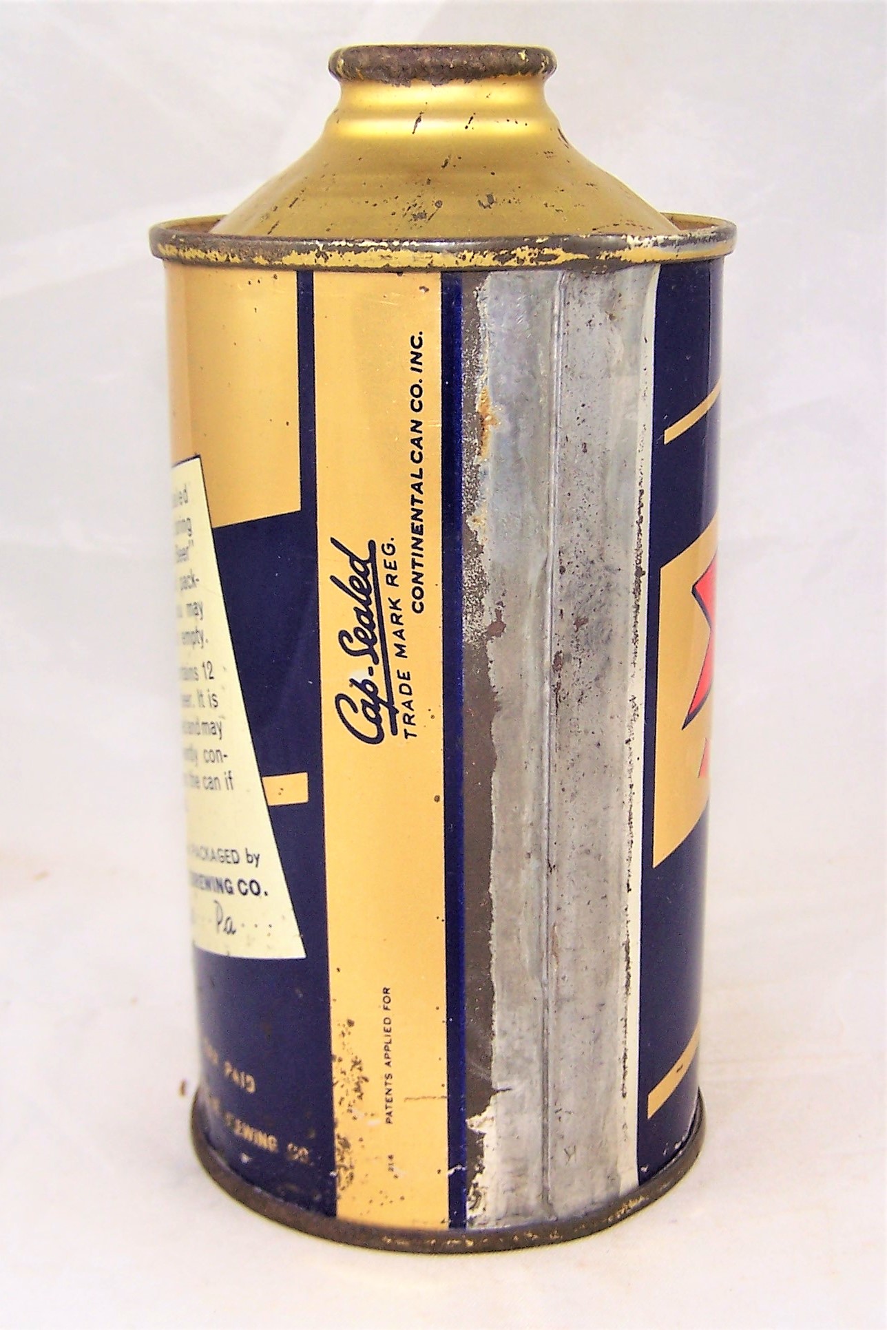 Lot Detail - Koehler's Low Pro Cone Top Beer Can...Nice! 171-24