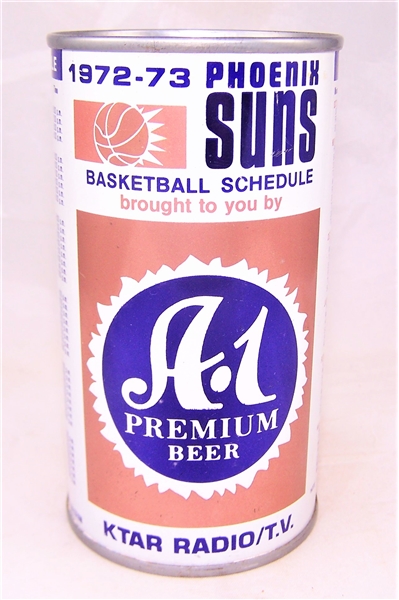  A-1 Premium 1972-73 Phoenix Suns BB Schedule Bank Top 35-16 