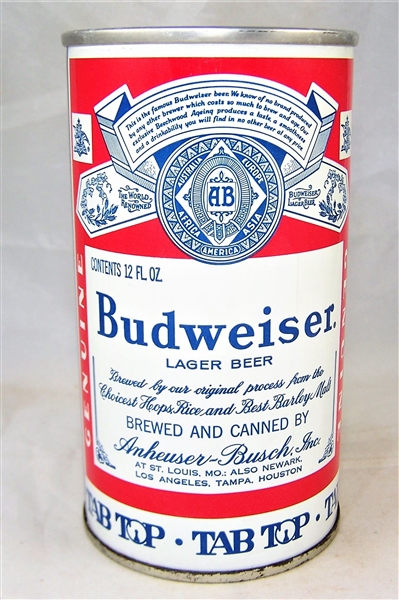  Budweiser Tab Top Beer Can 5 City USBC Vol II 48-18