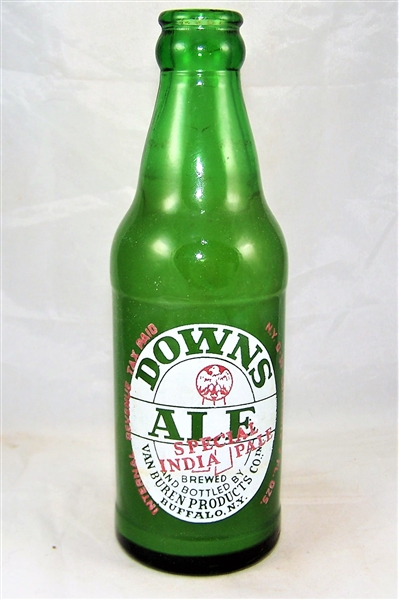 Downs Ale Green Glass ACL 7 Ounce Bottle IRTP