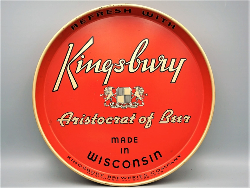  Kingsbury "Aristocrat of Beer" Tray