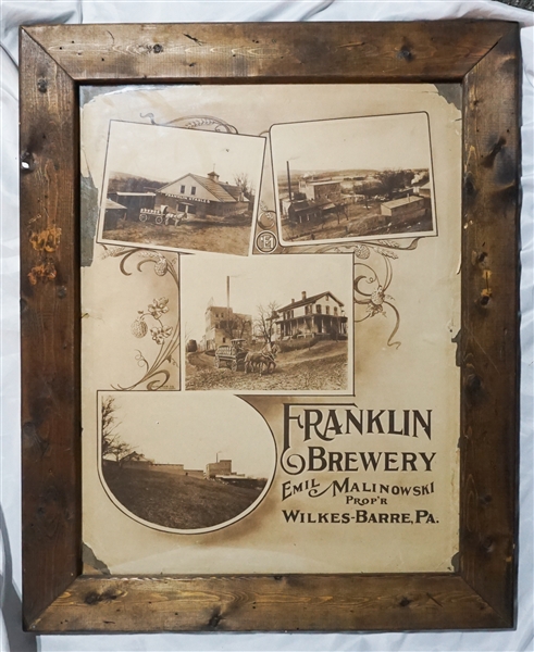Franklin Brewery pre-pro paper sign