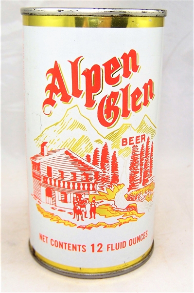  Alpen Glen (Gold Trim) Flat Top Beer Can 29-38