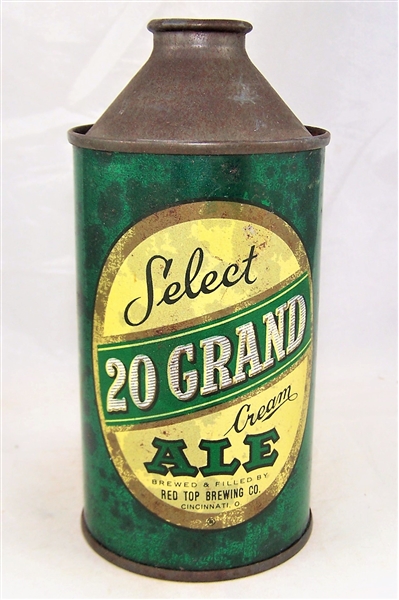  20 Grand Select Cream Ale IRTP Cone Top, Tough, 187-26