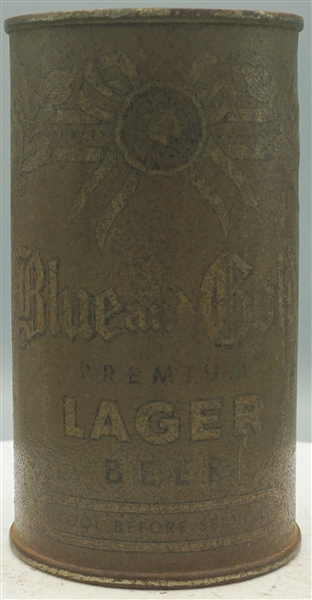 Blue and Gold Premium Lager Beer flat top 