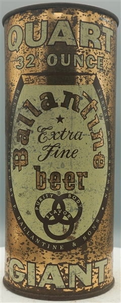 Ballantine Extra Fine Beer Giant quart flat top 